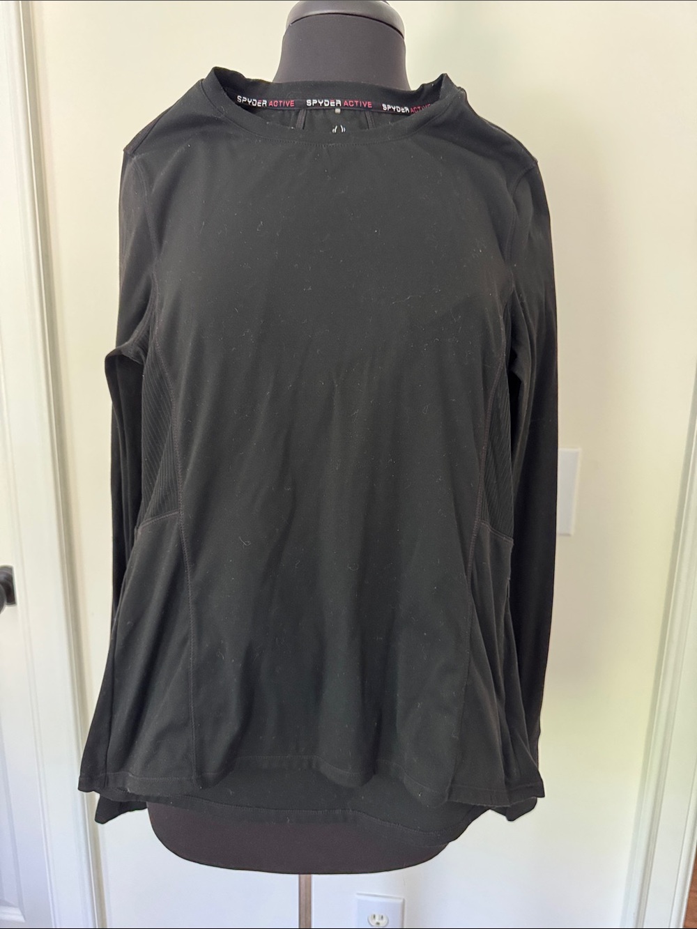 Spyder Black and Red Performance Long Sleeve Shirt